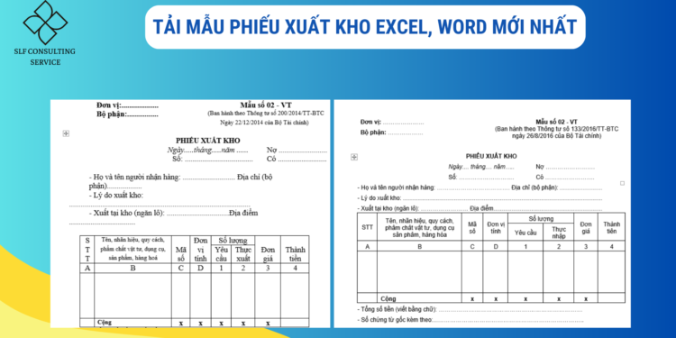 Tải mẫu phiếu xuất kho Excel, Word mới nhất