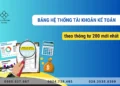 Bảng hệ thống tài khoản kế toán theo thông tư 200 mới nhất