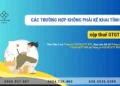 Các trường hợp không phải kê khai tính nộp thuế GTGT